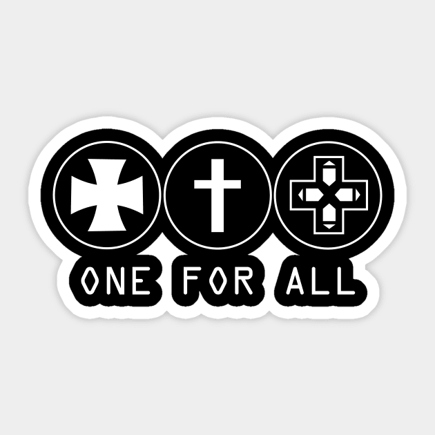 One For All (Dark Background) Sticker by HiLoDesigns